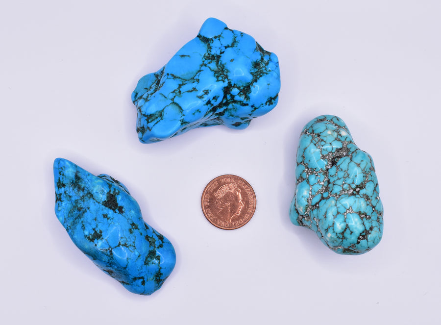 Turquenite / Turquoise Howlite Tumblestone