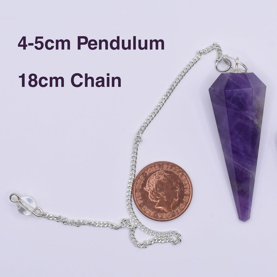 Amethyst Dowsing Pendulum in Pendulum Chart Gift Box